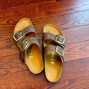 Birkenstock Gold Big Buckle Sandals